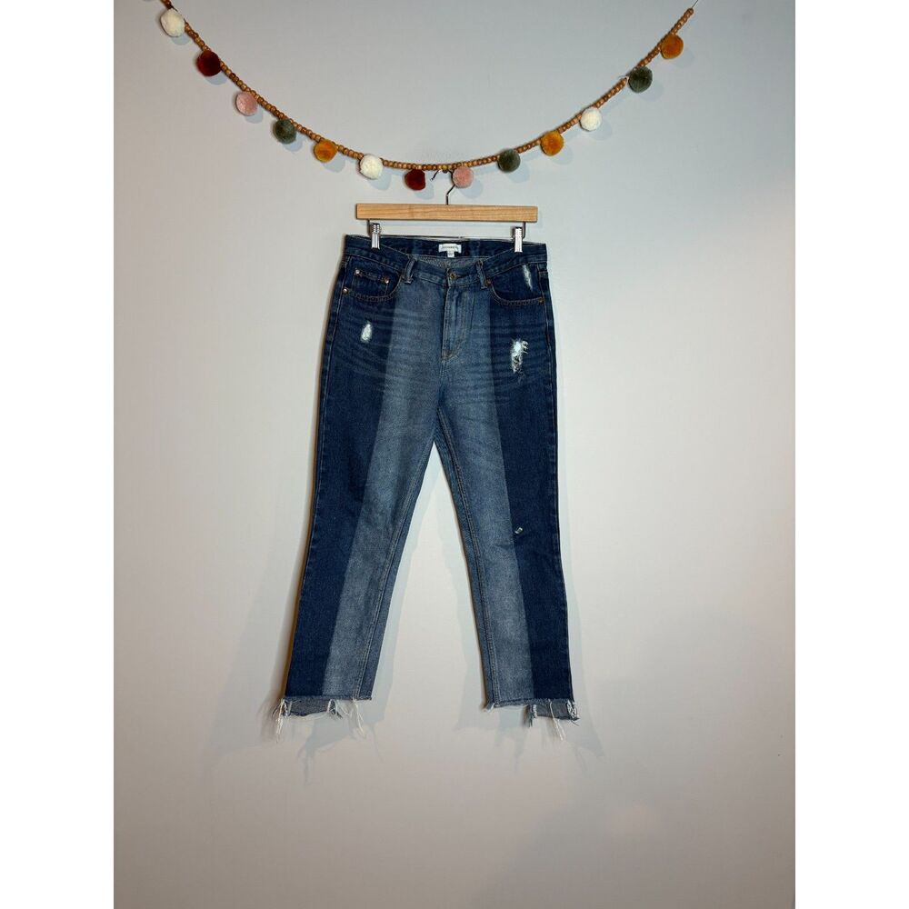 Marshalls two tone raw hem jeans